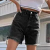 Dames Shorts Dames Denim Hoge Taille Effen Kleur Lente Zomer Casual Losse Kleding Pantalones Cortos