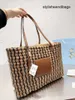 Stylisheendibags 2023 Straw New Hot Designer Bag Knittingツートンショルダーハンドバッグオープンカジュアルアートワークトートサックグラスクロシェトート