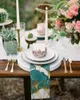 Bord servett ginkgo biloba marmor textur tygdekor återanvändbar för kök tallrikar matta bröllopsfest dekoration