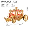 Play Mats Piececool 3D Metal Puzzle The Princess Carriage Model Kits DIY Toy for Teen Jigsaw Brain Teaser Gifts Adult 230613