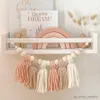 Garden Decorations Chic Tassel Garland Olika stilar Garland miljövänliga dekorativa träpärlor Pastellbanner R230613