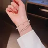 Strand 2023 Fashion Trend Unique Design Elegant Delicate Double Layer Opal Armband Women High Jewelry Party Gifts grossist