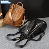 Toptan omuz çantası 3 zarif çift fermuarlı cep moda sokak popüler kalın deri baskılı haberci çantalar hırsızlık önleme backpack 2768#