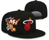 Miamis Heat 22-23 2022-2023 Finałów szatnia mistrzów 9 Fifty Snapback Hat Unisex Sun Hat Hafdery Hurtowe Casquette Caps A13