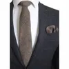 Neck Ties Ricnais 8cm Wool Necktie Solid Plaid Tie For Men Quality Cashmere Tie and Handkerchief Cravats Set Suit For Wedding Party 230613