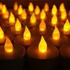 Candele 122448pcs Senza fiamma LED Tealight Tea Wedding Light Luci romantiche per decorazioni per feste di compleanno 230613