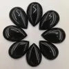 Кристалл оптом 25x18 мм натуральный черный оникс камень капля CAB КАБОШОН бусины для DIY ювелирных аксессуаров Бесплатная доставка 20 шт./лот