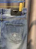 Calça jeans masculina de marca de alta qualidade, material de mistura de algodão respirável azul, calça lápis casual, jeans de grife de luxo
