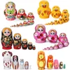 인형 510 계층 Houten 러시아 중첩 인형 Matryoshka Poppen Voor Kinderen Brithday Geschenken 장식 Poupee de Nidification Russ 230612