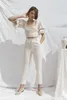 Blouse 2022 Summer Cotton Silk T Shirts Women Casual Bow Lace Up Crop Tops Short Puff Sleeves Sexy Ladies Navel Solid Pullover