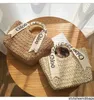 Borse firmate Borsa da spiaggia Borsa di paglia Borsa da vacanza al mare Moda femminile Cesto di grande capacità Borsa da spiaggia intrecciata a mano in legno Pochette Stylisheendibags