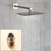 Cabeças de chuveiro do banheiro Cabeça de chuveiro de chuva 8"10"12" Quadrado Chuveiro de chuva superior ultrafino com braço de chuveiro Acessórios de torneira montado na parede 230612