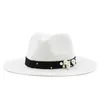 Été papier paille Jazz chapeau femmes large bord Protection solaire casquette de plage unisexe mariage Fedora chapeau Vintage perle Billycock femme