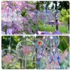 Garden Decorations Romantic Chimes Crafts Cherry Blossom Glass Wind Chimes Bells Home Garden Office Ornament Window Hanging Decor R230613