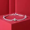 1 Ct Moissanite Tennis Chaîne 9k 10k 14k 18k Argent Moissanite 50 * 3 Hip Hop Tennis Bracelet