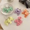 Grampos de cabelo 2 pçs/conjunto Japão Coréia 2023 INS Meninas Bandas Candy Color Bowknot Cachos Anel Para Crianças Acessórios de Moda