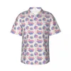 Casual herenoverhemden Herenoverhemd met korte mouwen Camelia's Geraniumbloem T-shirts Poloshirts