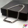 Pendant Necklaces ss Silvery 1017 ALYX 9SM ID Necklace Men Women 1 High Quality Chain Stainless Engraved Letters 230613