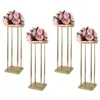 10cm to 100cm tall)Rectangle Metal Flower Stand Rack Vase for Wedding Party Table Centerpieces Road Lead Plant Shelf for Home Decoration D006