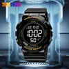 腕時計Skmei Watches Dual Time Men's Digital El LightElectronic Men Clock 50m防水