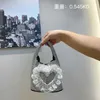 Donna 2023 Nuovo prodotto Netizen coreano Little Fresh Love Pearl Strass Catena Handheld One Shoulder Crossbody Bag 230613