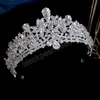 Copricapo da sposa Abito da sposa di lusso Corona Tiara Donna Ragazza Festa Elegante Corona di cristallo Accessori per capelli Gioielli