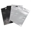 보관 가방 1000pcs/lot clear clear mylar 포일 비닐 봉지 눈물 노치 with with hang hole 음식 선물 선물 콩 파우치 재사용 가능