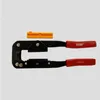 Tang Antirust Ratchet Type Terminal Crimping Pliers for Adventure Camping Climbing IDC Crimp Tool for Flat Ribbon Cable