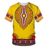 T-shirts pour hommes Vêtements imprimés en 3D pour hommes africains T-shirt Dashiki Vêtements traditionnels Manches courtes Casual Retro Street Clothing Retro Ethnic S 230613