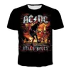 Ny modemän ACDC Band Rock Personlighet Populär kortärmning tryckt sommar 3D T-shirt 2023 {Kategori}