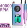 Комплекты для ногтей мощные 35000 40000rpmpme Electric Drill Machine с ЖК -дисплеем Professional E File Filing Files Salon Tool Pen 230613