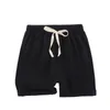 Shorts 212 Jaar Kinderen Strand Tiener Baby Jongen Korte Broek Blauw Zwart Voor Kinderen Meisjes Zomer Losse Casual Linnen 230613