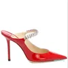 Fashion Sandals Womens Bing Slipper High Heels Crystal Straps Heels Sexy Pointed Toe Party Wedding EU35-43