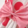 Girl Dresses 2PCS Summer Beach Toddler Baby Clothes Dot Pattern Korean Children Infant Princess Dress