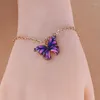 Charm Bracelets Bohemian Colorful Esmalte Liga Borboleta Para Mulheres Moda Simples Pulseira Corrente Jóias de Verão Presentes