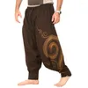 Aktive Hosen Frühling Männer Yoga Hose Leinen Nepal Harem Hippie Lose Druck Jogginghose Laufen Jogger Freizeit Workout Sportliche Activewear