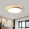 Światła sufitowe 2023 Japońskie ultra-cienkie światło LED Solid Wood Master Sypialnia Nowoczesna prosta nordycka pokój Mała lampa