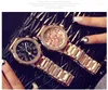 Horloges 2023 Top Luxe Heren Horloges Vrouwen Mode Zes-pins Grote Wijzerplaat Casual Kristal Jurk Horloge Vrouwelijke Rose Goud