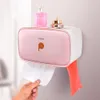 Sets Creative ABS Multifunction Waterproof Paper Rack Tissue Mobile Phone Holder Household Bathroom Storage Rack Box