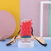 10 unzen Neue Sommer Nette Eis Wasser Flasche Mit Stroh Tragbare Auslaufsichere Tritan Flasche BPA FREI Kinder geschenk L01