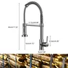 Badrumsvaskar kranar däck monterade flexibla kökskranar Dra ut mixer Tap Black Cold Kitchen kran Springstil med sprayblandare TAPS E9009 230612