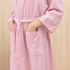 Damska odzież sutowa sr121 poliestrowe lato długą chłonną chłononą frotte szatę Kimono mężczyzn Waffle Ręcznik Kobiety szlafrok damski