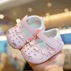 First Walkers Infant Baby Girls Shoes Soft Sole Princess Wedding Dress Mary Jane Born Light Sneaker