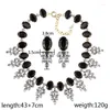 Choker Cross-border Accessories European And American Fashion Handmade Exaggerated Colorful Crystal Necklace Earring Set