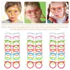 Bar Tools 24 Pcs Glasses Circulating Straw Eyeglasses Taste Crazy Funky Drinking Tube Plastic 230612