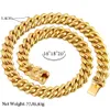 Brins classique 14mm gourmette chaîne cubaine collier pour hommes or argent couleur losange lien Hiphop Bracelet bijoux de mode 230613