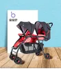 Twin Strollers Can Sit, Lie, Fold, and Carry Two-person Strollers. Baby Accessories Basket