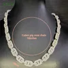 New Arrival Cuban Chain Full Iced Out Vvs Moissanite Diamond Can Customization Cuban Link Chain Hip Hop Necklace