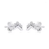 Stud Earrings 2023 Fashion Tiara Wishbone Women 925 Sterling Silver Jewelry Clear CZ Princess Crown Design Girls