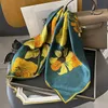 Sarongs 100% natürliche Seide Quadrat Schal Frauen Foulard hochwertige Bandana Schals weiblichen Sommer Halstuch Kopftuch Schal 230613